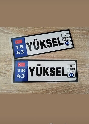 38 Beden Akülü Araba Plakası