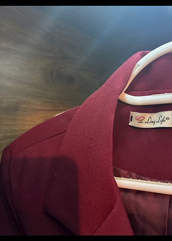Bordo Kadın Blazer Ceket - Görsel 3