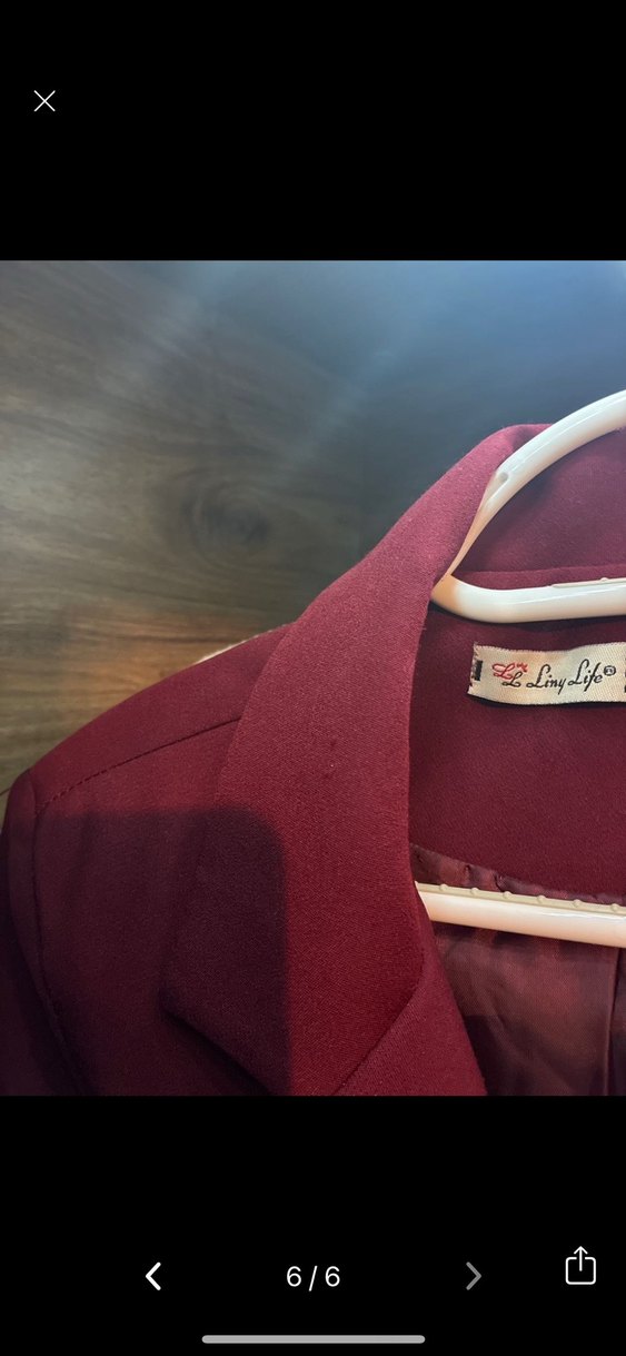 Bordo Kadın Blazer Ceket - Görsel 3