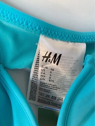 H&M Mavi bikini üst