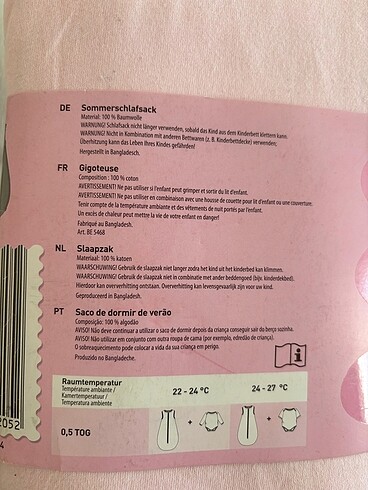 4 Yaş Beden çeşitli Renk Uyku tulumu