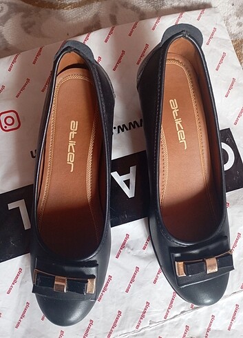 Atiker shoes Siyah topuklu ayakkabı