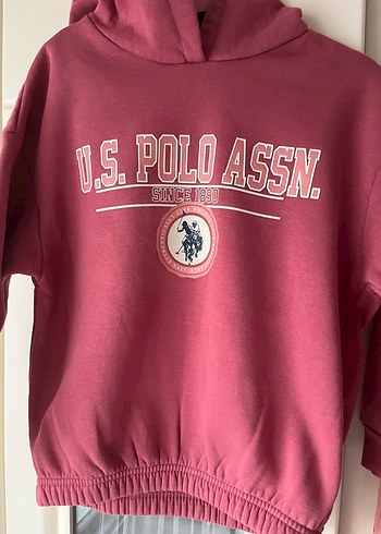 Kız Çocuk Pembe Baskılı Sweatshirt ve Eşofman Takımı - Görsel 2