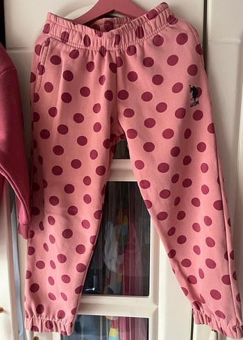 Kız Çocuk Pembe Baskılı Sweatshirt ve Eşofman Takımı - Görsel 3