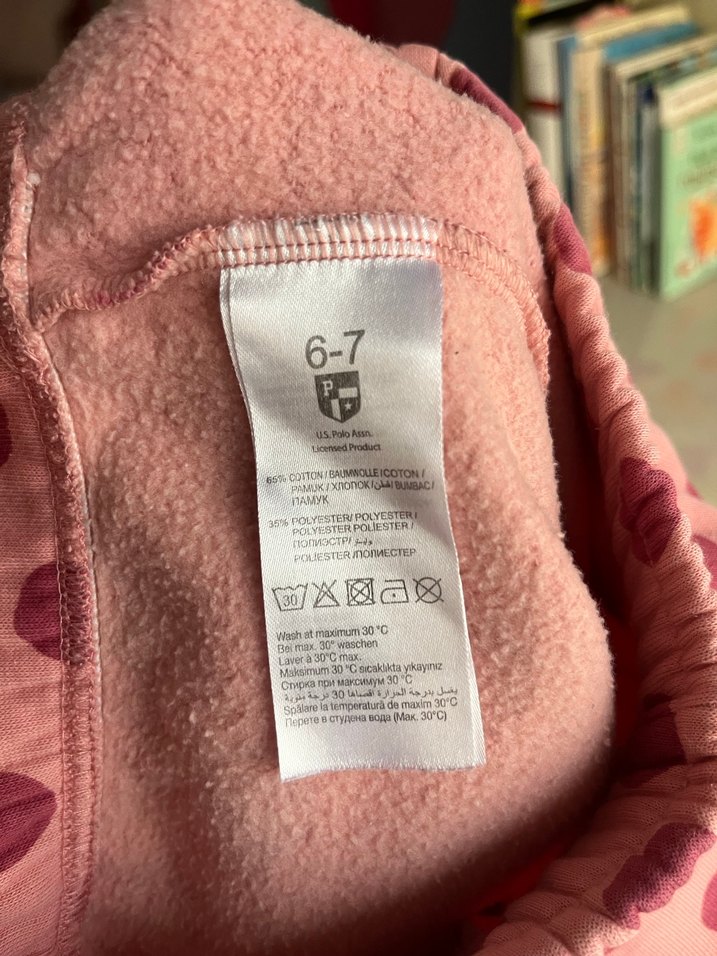 Kız Çocuk Pembe Baskılı Sweatshirt ve Eşofman Takımı - Görsel 5