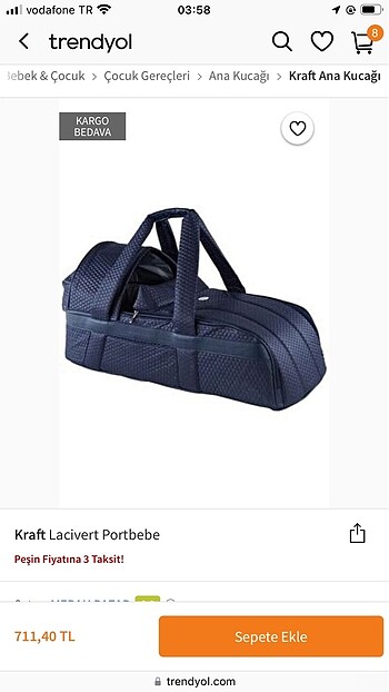 Kraft bebek taşıma çantası - Görsel 2