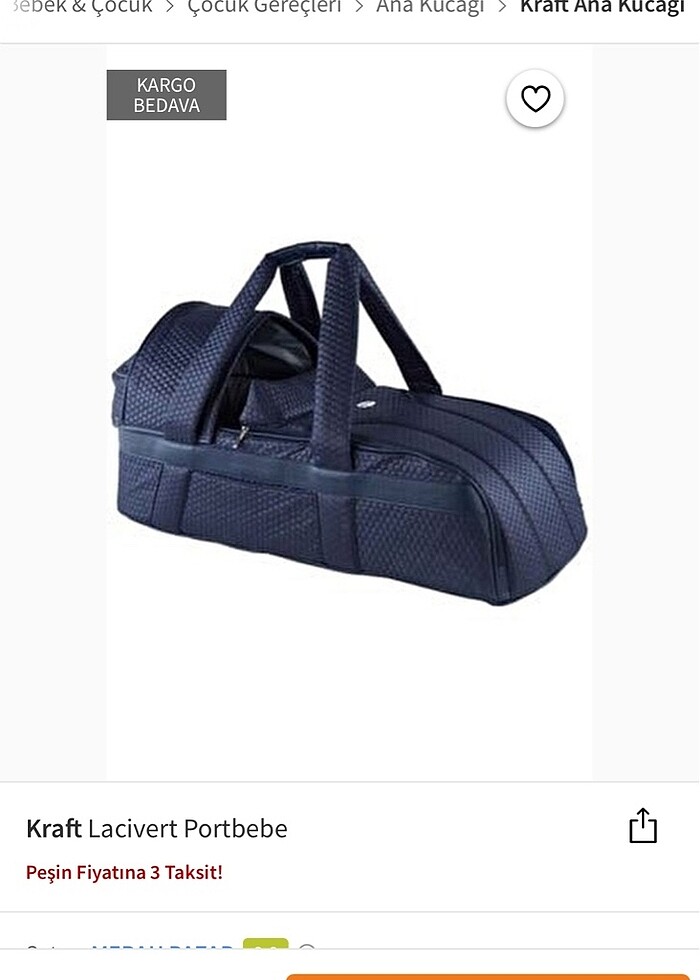 Kraft bebek taşıma çantası - Görsel 2