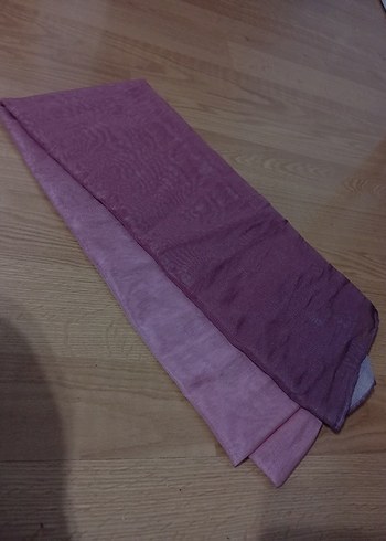 Kadın Mor İpek Görünümlü Şal çift renk - Görsel 3