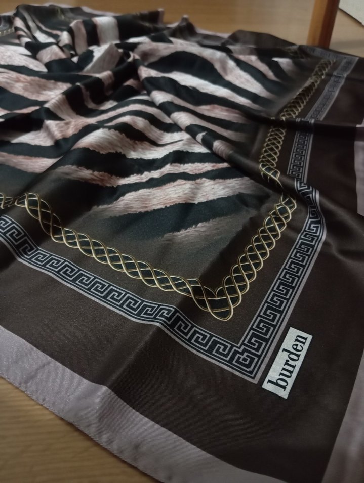 Bohem Tarz Kahverengi Kadın eşarp - Görsel 2