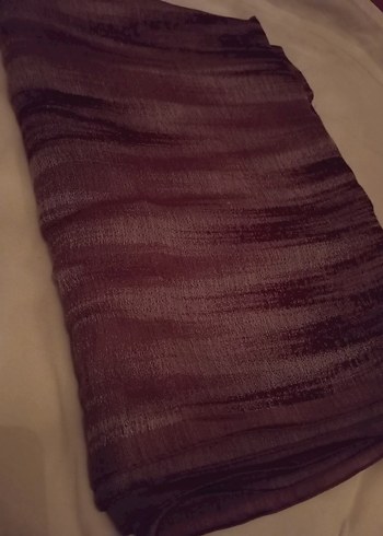Kadın Bordo Parlak  Şal - Görsel 4