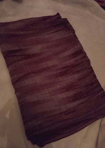 Kadın Bordo Parlak  Şal - Görsel 3