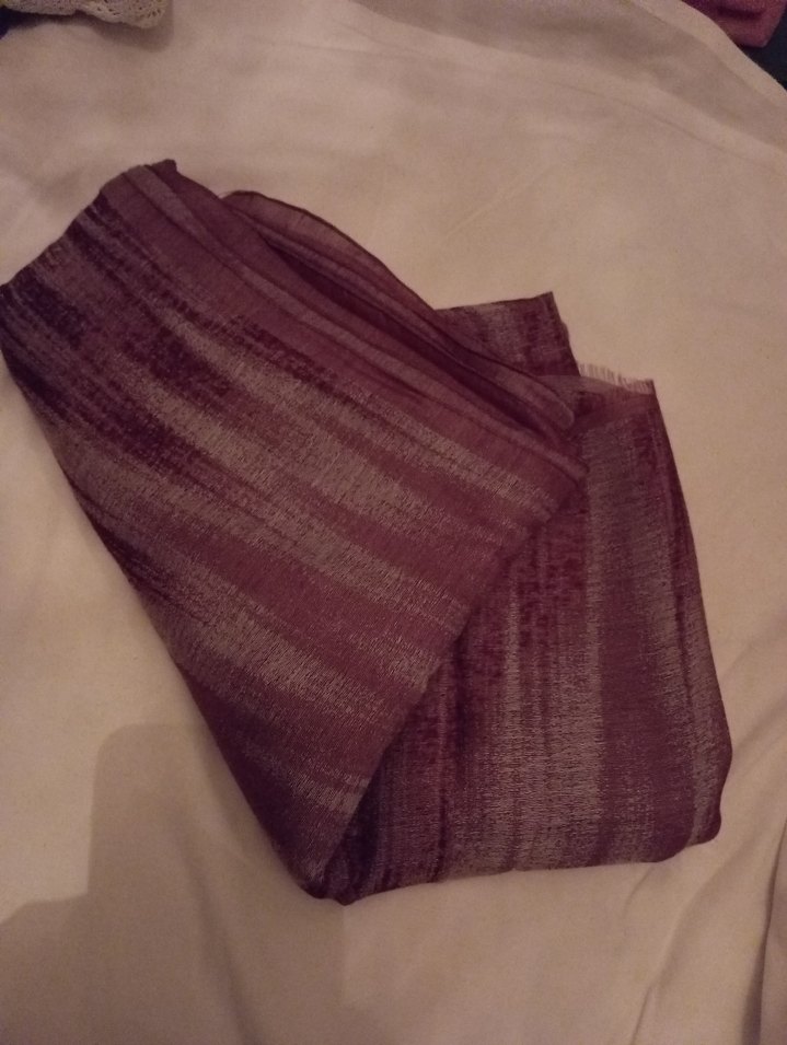 Kadın Bordo Parlak  Şal - Görsel 5