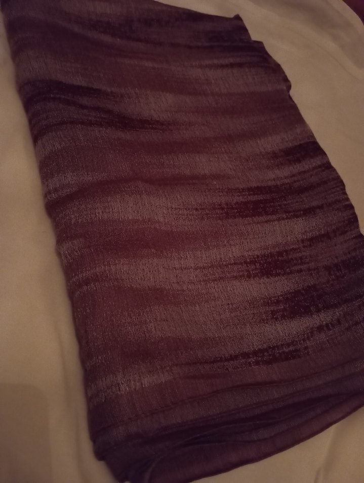 Kadın Bordo Parlak  Şal - Görsel 4