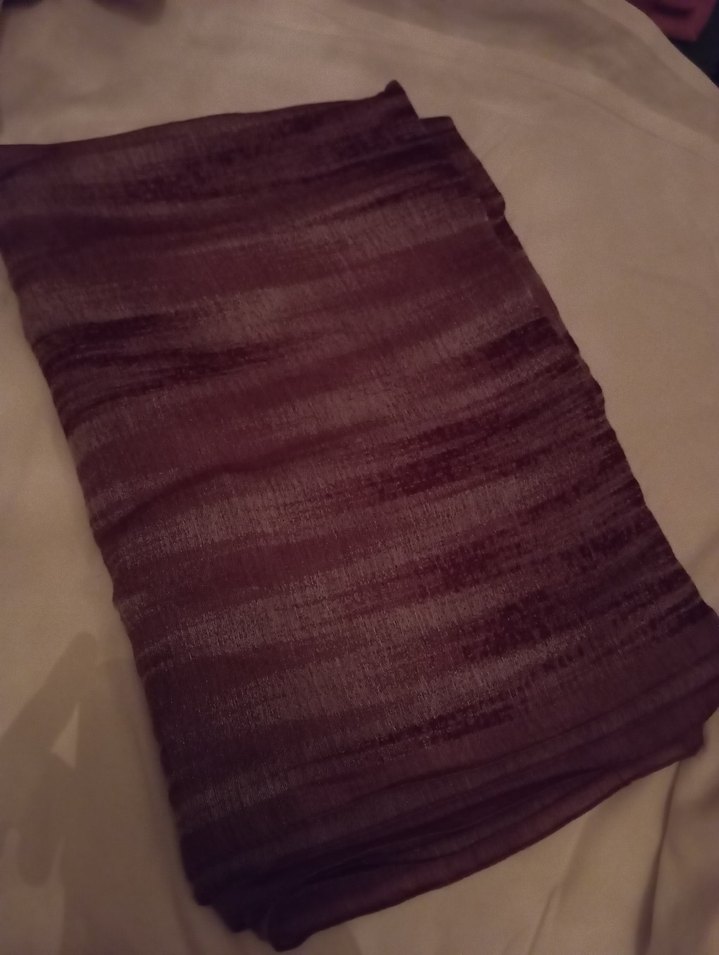 Kadın Bordo Parlak  Şal - Görsel 3