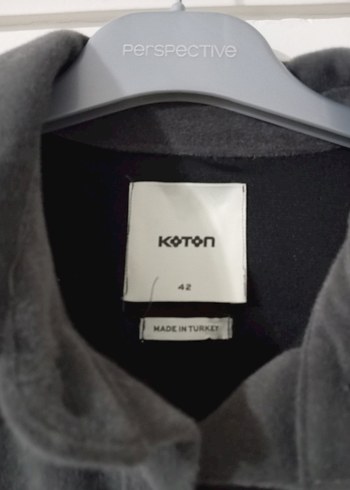 Düğmeli Gri Süet Midi Kadın gömlek - Görsel 3