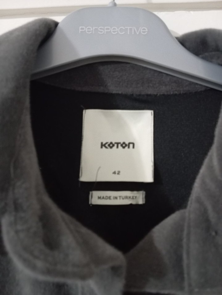 Düğmeli Gri Süet Midi Kadın gömlek - Görsel 3