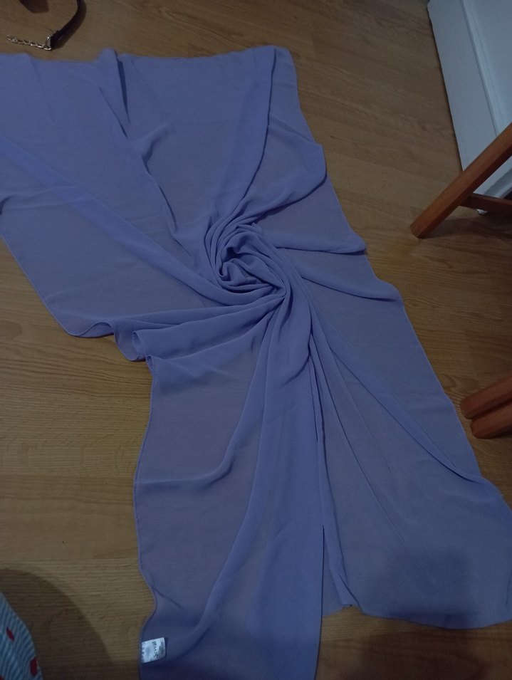 lila Drapeli Kadın Şal şifon - Görsel 3