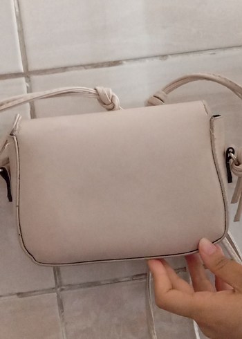 Beden Bej Minimalist Tokalı Deri Kadın Çanta