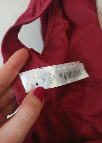 Bordo Drapeli Mini Kadın Mayo - Görsel 8