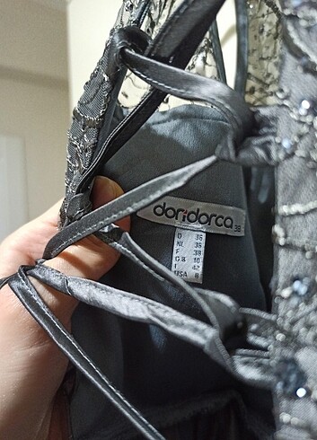 Gri pullu abiye elbise - Görsel 6