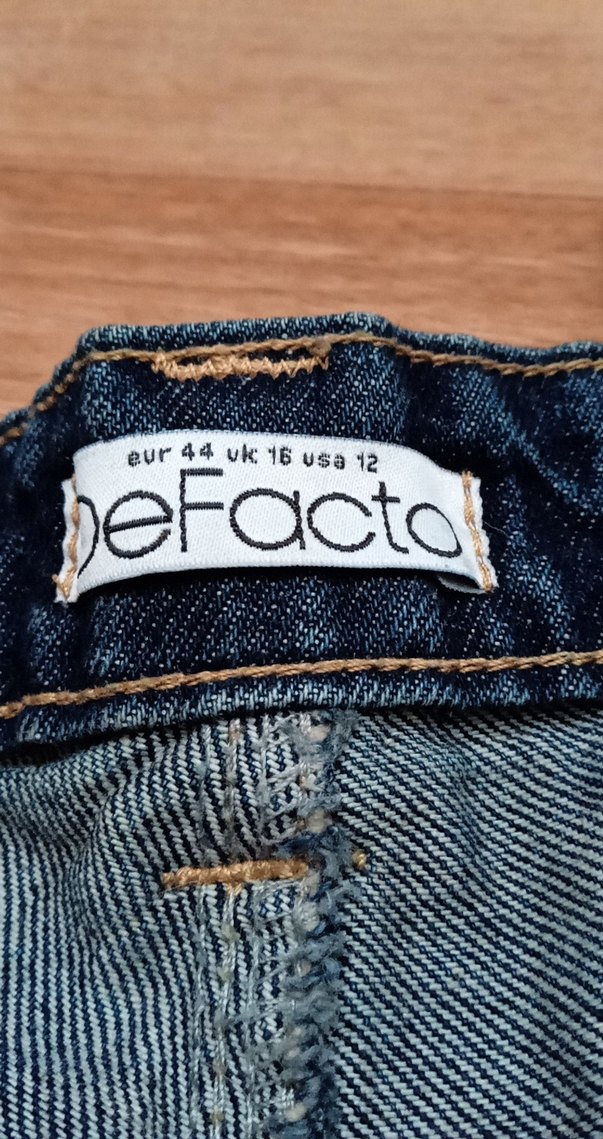 Kadın Mavi Kemerli Midi Boy Bol Kesim Jean - Görsel 5