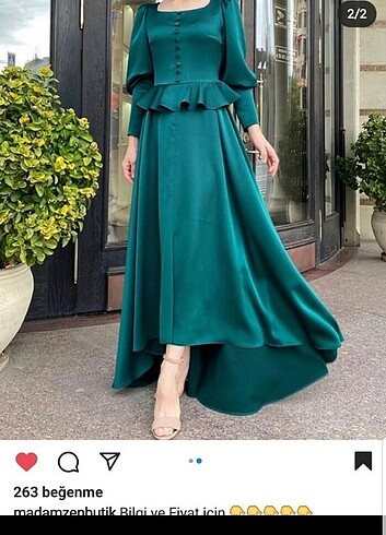 Zümrüt yeşil vintage saten abiye elbise 