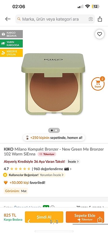 Beden Kiko bronzer