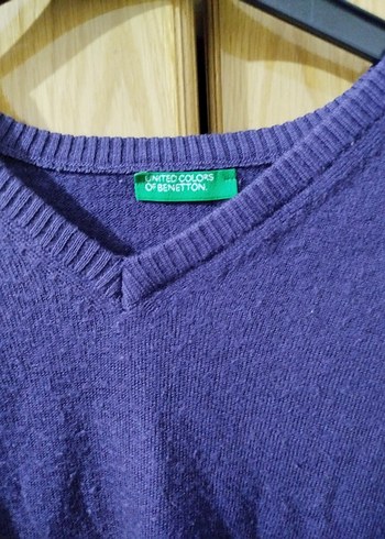 Kadın Mavi Uzun Kollu Triko Kazak - Görsel 3