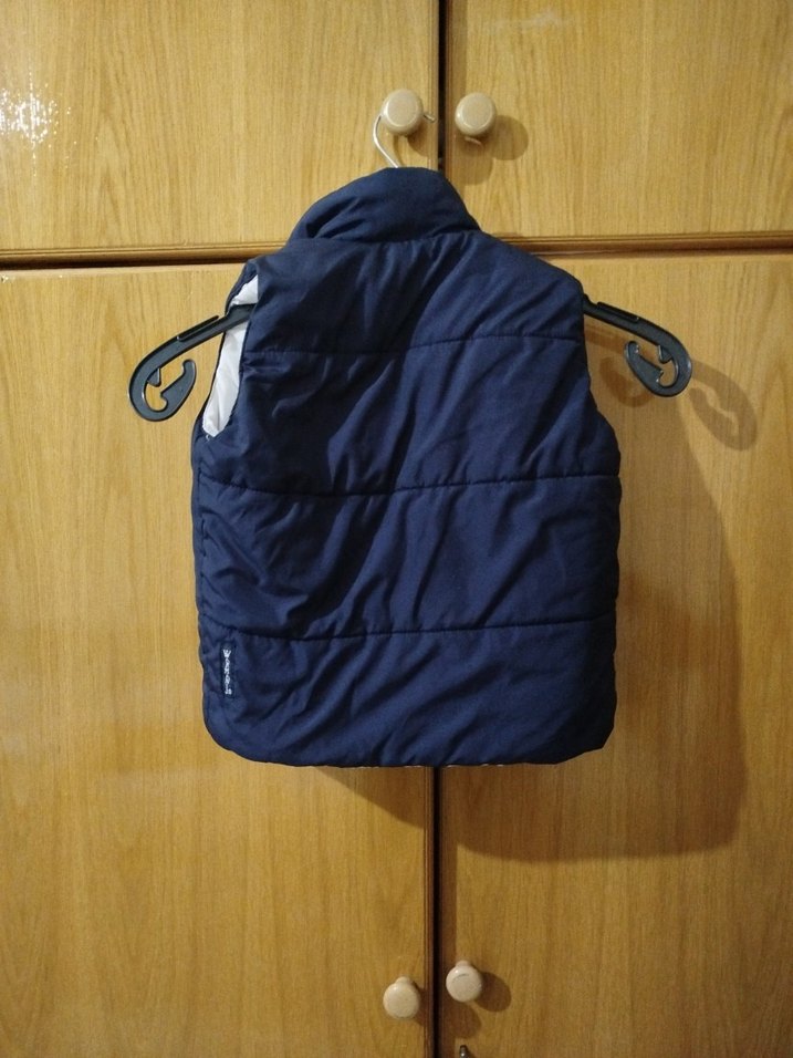 Beyaz Fermuarlı Erkek Çocuk Yelek - Görsel 3