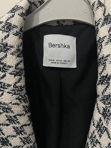m Beden Bershka tüvit crop blazer