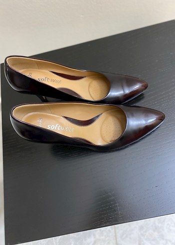 Clarks Klasik Bordo Stiletto Topuklu Kadın Ayakkabı clarks marka 38 no