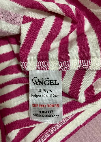 Kız Çocuk Uzun Kollu Pembe Çizgili Tişört angel marka 4-5 yaş - Görsel 8