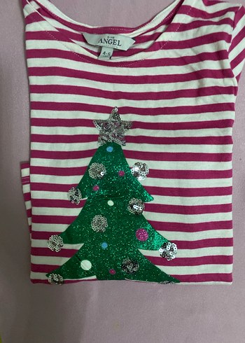 Kız Çocuk Uzun Kollu Pembe Çizgili Tişört angel marka 4-5 yaş - Görsel 7