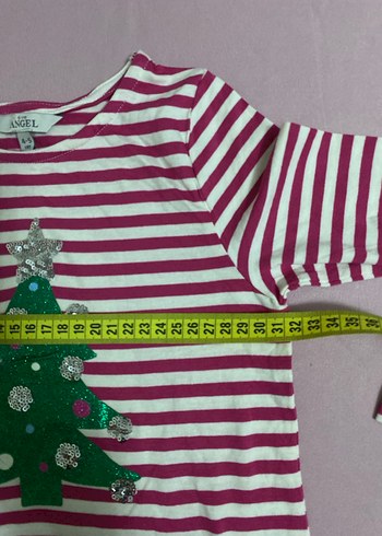 Kız Çocuk Uzun Kollu Pembe Çizgili Tişört angel marka 4-5 yaş - Görsel 9