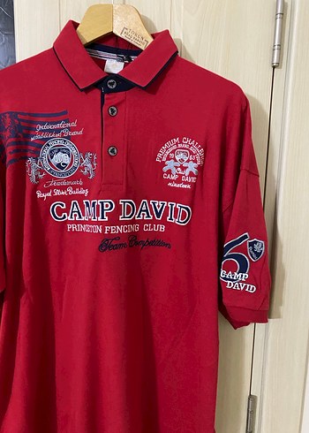 Kırmızı Camp David Düğmeli Polo Tişört sıfır erkek 6xl beden - Görsel 4