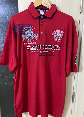Kırmızı Camp David Düğmeli Polo Tişört sıfır erkek 6xl beden - Görsel 3