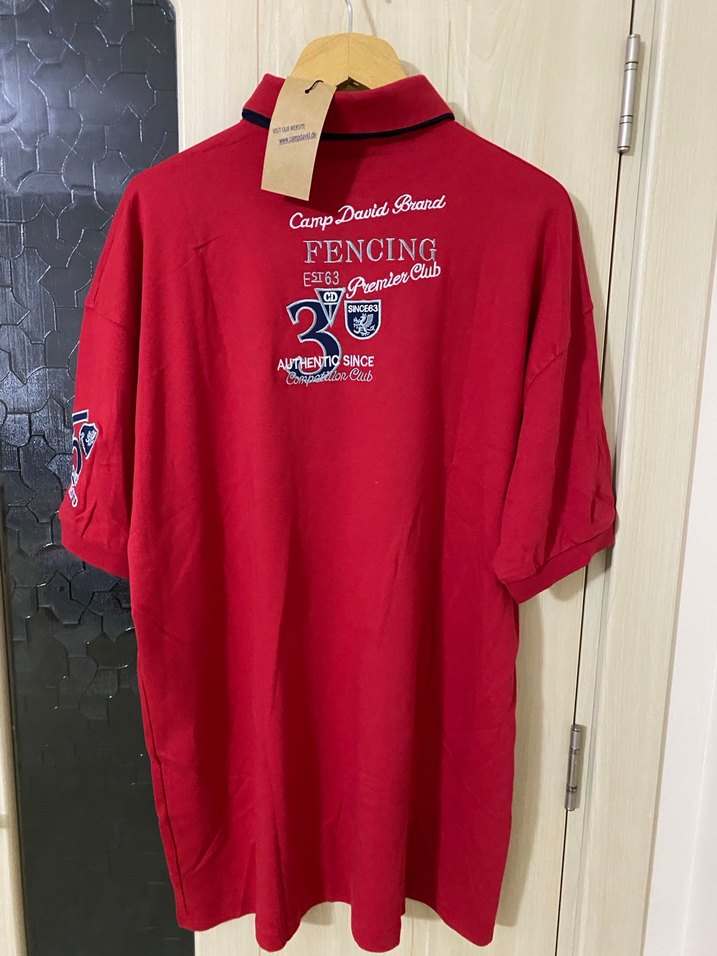 Kırmızı Camp David Düğmeli Polo Tişört sıfır erkek 6xl beden - Görsel 2