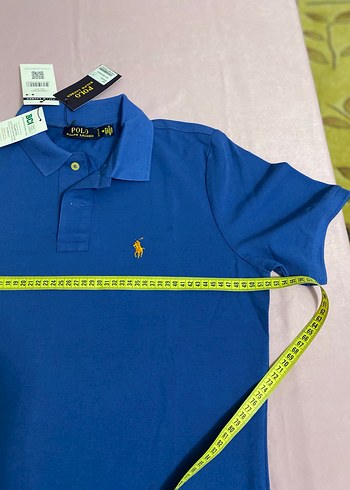 Erkek Mavi Polo Yaka Kısa Kollu Tişört ralph lauren marka m bede - Görsel 6