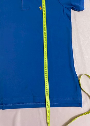 Erkek Mavi Polo Yaka Kısa Kollu Tişört ralph lauren marka m bede - Görsel 7