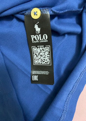 Erkek Mavi Polo Yaka Kısa Kollu Tişört ralph lauren marka m bede - Görsel 5