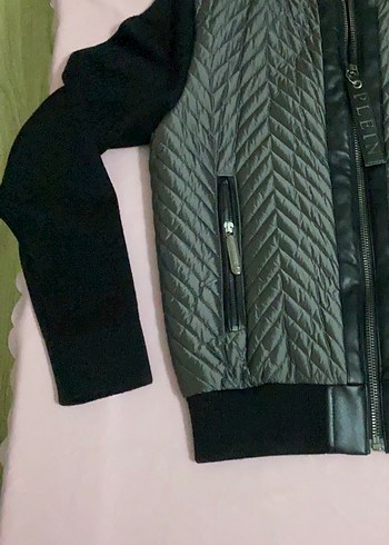 Sıfır philipp plein marka erkek deri detaylı mont - Görsel 6