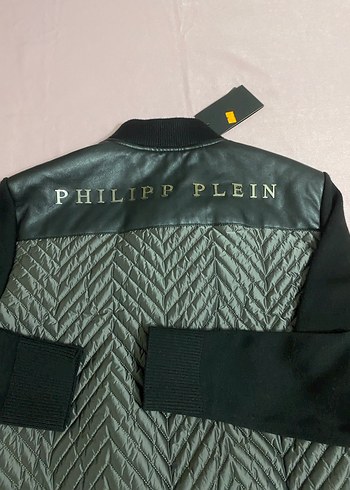 Sıfır philipp plein marka erkek deri detaylı mont - Görsel 10