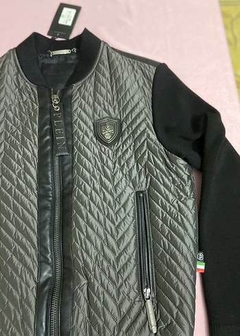 Sıfır philipp plein marka erkek deri detaylı mont - Görsel 11