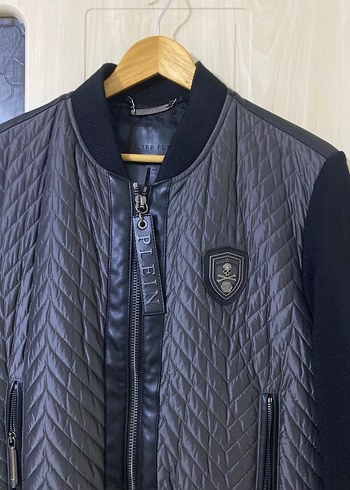 Sıfır philipp plein marka erkek deri detaylı mont - Görsel 3