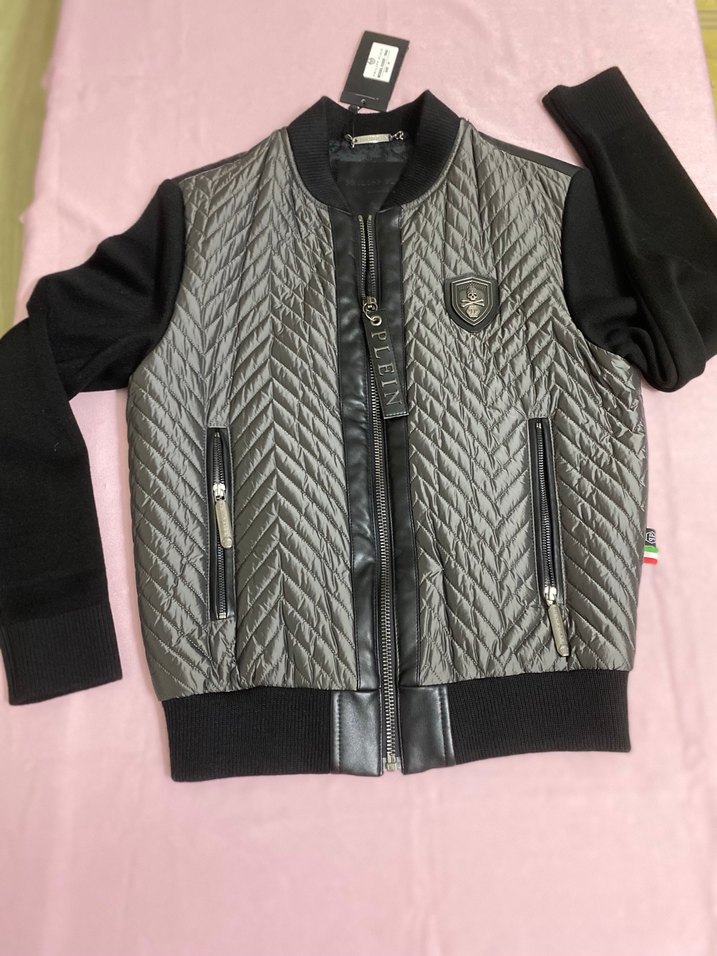 Sıfır philipp plein marka erkek deri detaylı mont - Görsel 4