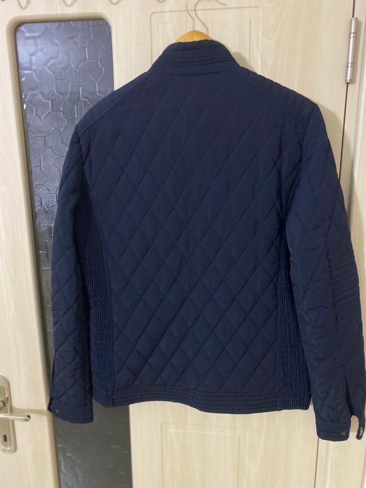 Erkek Lacivert Biker Mont Fermuarlı belstaff marka mbeden - Görsel 2