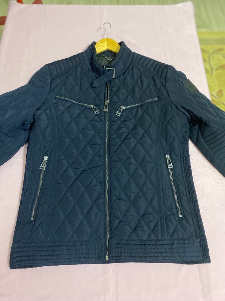 Erkek Lacivert Biker Mont Fermuarlı belstaff marka mbeden - Görsel 4