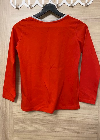 Kız Çocuk Kırmızı Uzun Kollu Süper Kahraman Tişört disney marka - Görsel 2