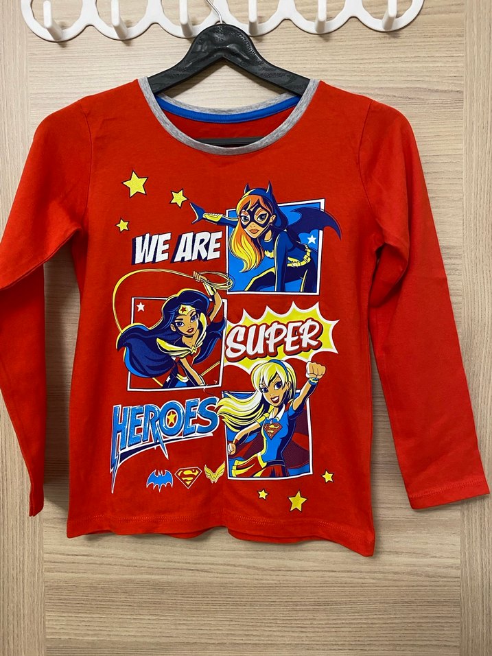 Kız Çocuk Kırmızı Uzun Kollu Süper Kahraman Tişört disney marka - Görsel 3