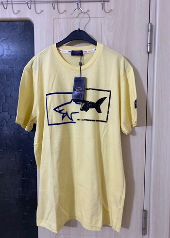 s/m Beden sarı Renk Sıfır paul& shark marka erkek tişört s beden fakat m bedenede ra